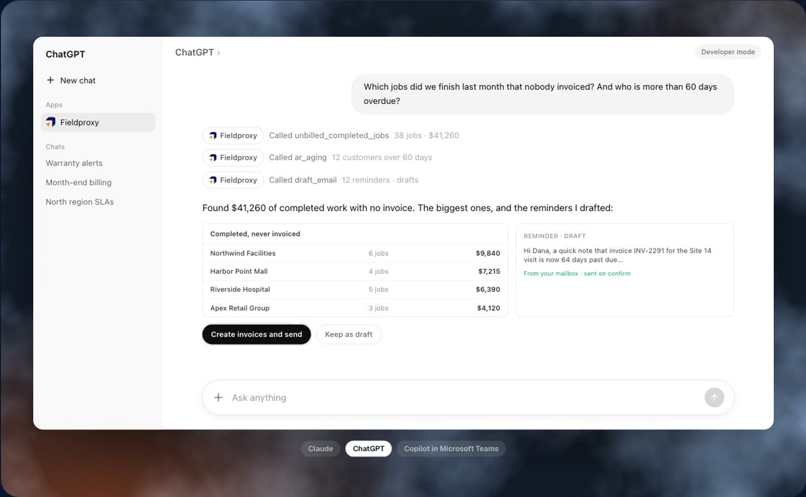 Introducing Fieldproxy MCP: Run the Day, and Change the Software, From ChatGPT, Claude or Copilot